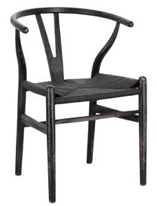 Černá dřevěná jídelní židle Bizzotto Artemia