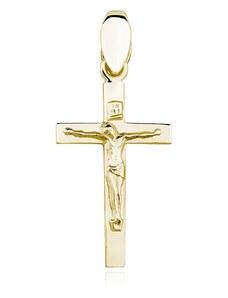 Stříbrný (925) pozlacený závěsný kříž - KS0151CG