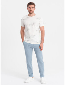 Ombre Men's sweatpants with unlined leg - light blue