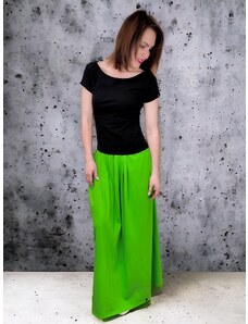 ŠatySukně Zelená bavlněná dlouhá sukně HELENE, sklady