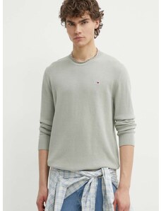 Bavlněný svetr Tommy Jeans šedá barva, DM0DM18895