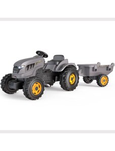Šlapací XXL traktor s přívěsem Smoby, šedý