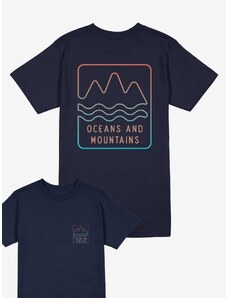 Cacadoo Pánské tričko z BIO bavlny a zadním potiskem OCEANS AND MOUNTAINS - unisex střih