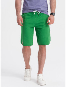 Ombre Men's rounded leg sweat shorts - green