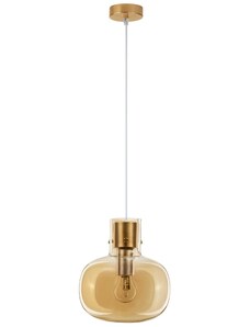 Zlaté skleněné závěsné světlo Nova Luce Cinzia 22 cm