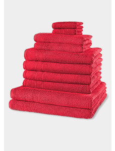 bonprix Souprava ručníků (10dílná) Červená