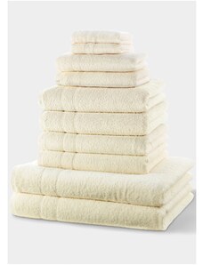 bonprix Souprava ručníků (10dílná) Béžová