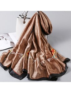 Elegantní Šátek ze 100% Šifonu, 180x90 cm, Ideální k Jarním Bundám a Zimním Kabátům