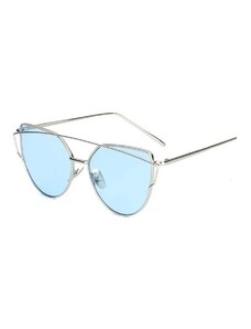 Modré Průhledné Sluneční Brýle GLAM ROCK FASHION OK21WZ15, UV 400 Filtr, Metalové Zauszniki a Nosník