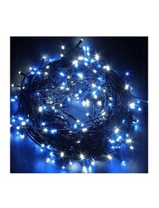 Dekorativní Vánoční LED Osvětlení 100 Světel, Modrá + Bílá, Délka 8,5 Metru