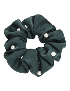 Elastický Froté Šátek do Vlasů, Korálky, Láhev Zelená, Průměr 10 cm