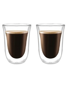 Dvoustěnné Termohrnky na Kávu z Borosilikátového Skla 270ML, Sada 2 ks, Výška 11.8 cm - Průměr 8.5 cm