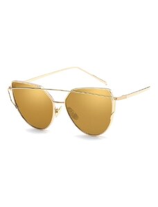 Sluneční brýle GLAM ROCK FASHION, zlaté, UV 400 filtr, rozměry 143x53x49 mm
