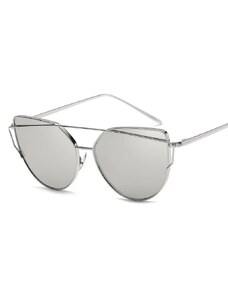 GLAM ROCK FASHION Zrcadlové sluneční brýle Silver OK21WZ6