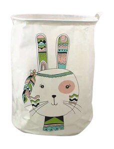 Organizér na hračky a prádlo s motivem králíka, bavlněné plátno, 35x45 cm