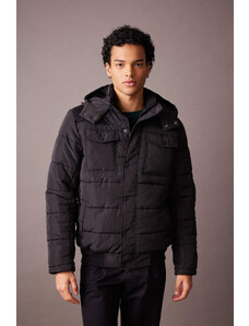 DEFACTO Slim Fit Furry Lined Puffer Jacket