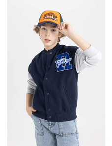 DEFACTO Boy College Collar Bomber Jacket Cardigan