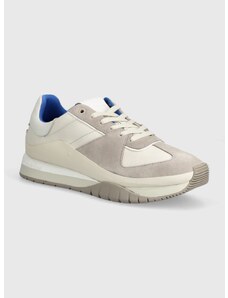 Sneakers boty Calvin Klein LOW TOP LACE UP MIX béžová barva, HM0HM01403
