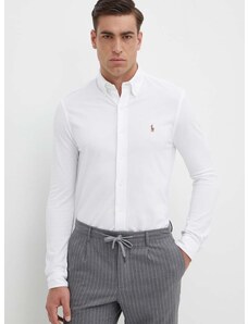 Bavlněná košile Polo Ralph Lauren bílá barva, regular, s límečkem button-down, 710932545