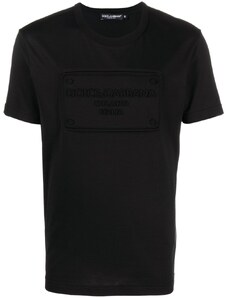 DOLCE & GABBANA Embossed Logo Black tričko