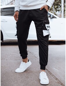 Dstreet Originální černé kapsáčové jogger kalhoty