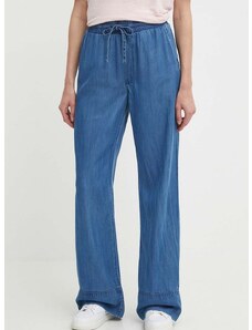Kalhoty Pepe Jeans LOOSE ST PANTS UHW TENCEL dámské, široké, high waist, PL204685