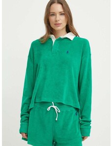 Tričko s dlouhým rukávem Polo Ralph Lauren zelená barva, 211936223