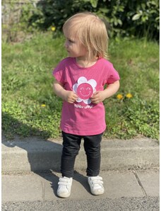 Dívčí tričko s krátkým rukávem a obrázkem, růžové LOSAN, FESTIVAL