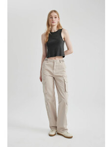 DEFACTO Straight Fit Cargo Trousers