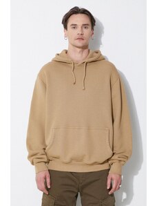 Bavlněná mikina 424 Alias Hoodie pánská, béžová barva, s kapucí, hladká, FF4SMF01AP-JE375.706