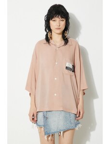 Košile Undercover dámská, béžová barva, relaxed, s klasickým límcem, UC1D1401.2