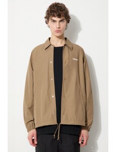 Bunda Undercover Jacket pánská, béžová barva, přechodná, oversize, UB0D4201