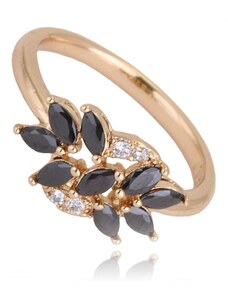 Flamenco Mystique Pozlacený prsten z chirurgické oceli PST770, velikost US7 EU14, barva zlatá