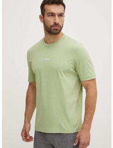 Tričko BOSS BOSS ORANGE zelená barva, 50473278