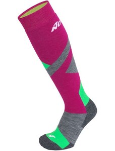 Nordica Ski Socks Fuxia-Neon Green-Grey