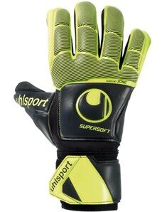 Brankářské rukavice Uhlsport Jr Soft Flex Frame Black-Fluo Yellow
