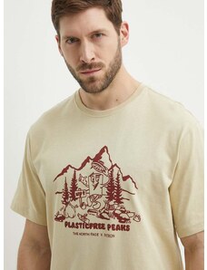 Tričko The North Face béžová barva, s potiskem, NF0A87DX3X41