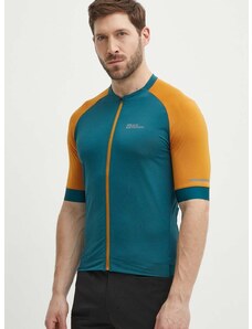 Cyklistické tričko Jack Wolfskin Gravex zelená barva