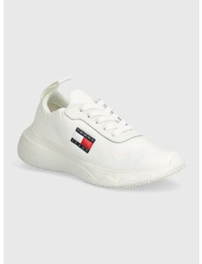 Sneakers boty Tommy Jeans TJW KNIT RUNNER bílá barva, EN0EN02564