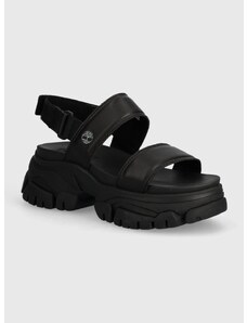 Kožené sandály Timberland Adley Way Sandal dámské, černá barva, TB0A5URZ0151