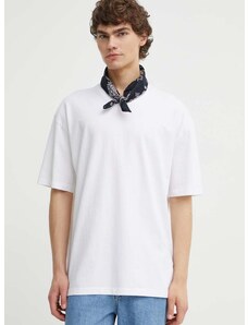 Bavlněné tričko AllSaints MONTANA SS CREW bílá barva, MD510Z
