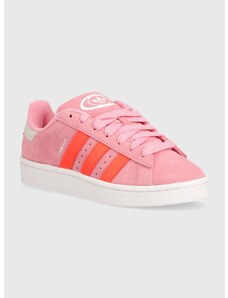 Semišové sneakers boty adidas Originals Campus 00s růžová barva, IF3968