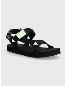 Sandály Tommy Jeans TJW EVA SANDAL dámské, černá barva, EN0EN02530