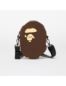 A BATHING APE Ape Head Silicon Shoulder Bag Brown