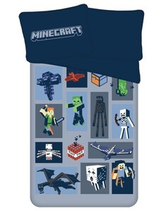 Jerry Fabrics Povlečení Minecraft Emblematic micro 140x200 + 70x90 cm