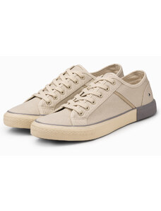 Ombre Classic men's sneakers with rivets - cream