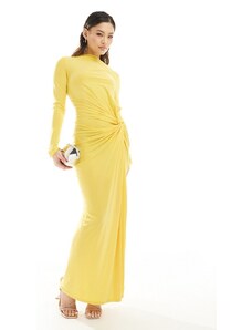 Daska high neck maxi dress in yellow