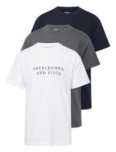 Abercrombie & Fitch Tričko námořnická modř / šedá / bílá