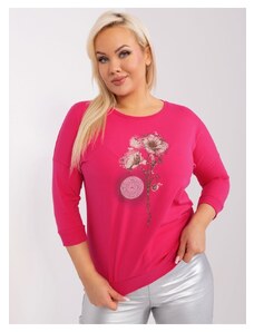 Zonno Fuchsiově růžové tričko s potiskem