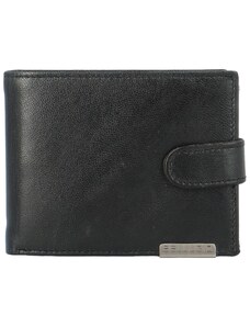 Pánská kožená peněženka na šířku Bellugio Asher, černá